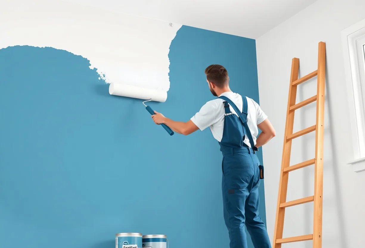 Peintre Le Grand-Quevilly 76120 en intervention sur un chantier